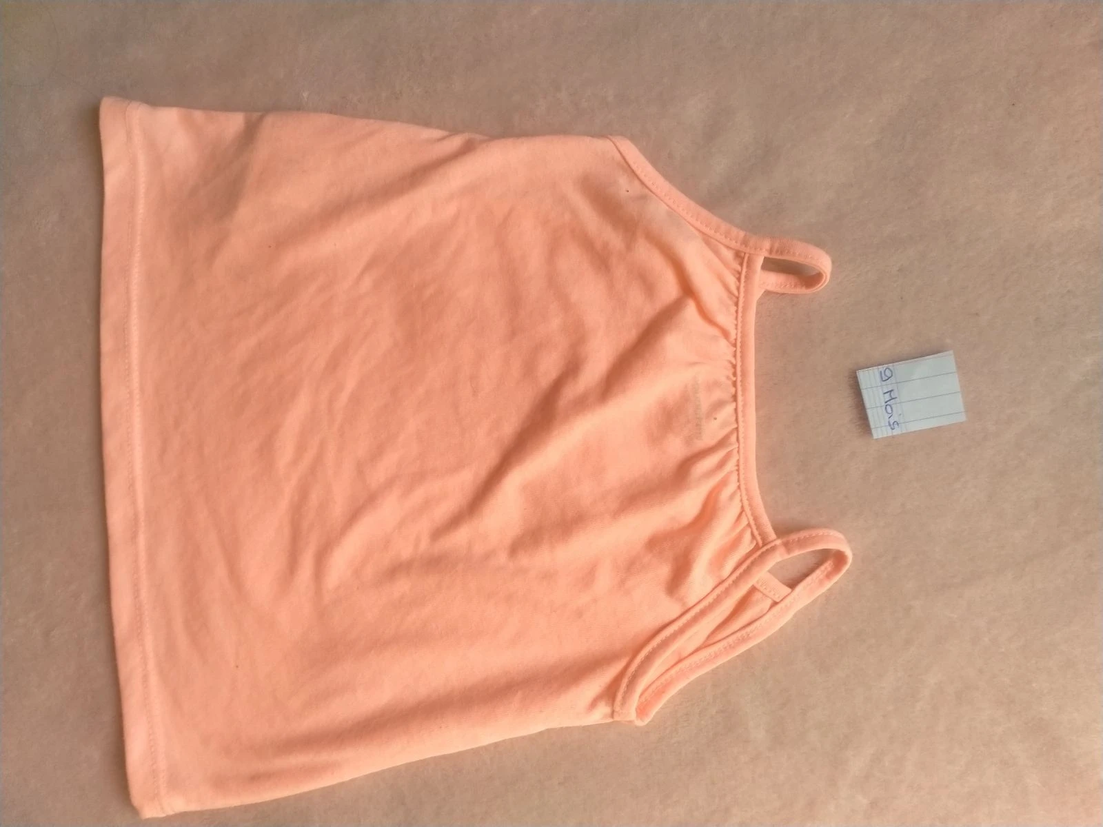 Vertbaudet peach pink tank top 9 months (71 cm) Girl – photo 2